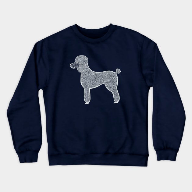 Poodle Ink Art - cool dog design - dark colors Crewneck Sweatshirt by Green Paladin